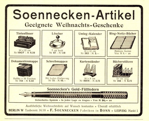 Soennecken füller reklame von - füller,