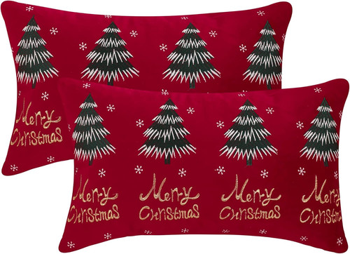 Weihnachts-Stickerei-Kissenbez