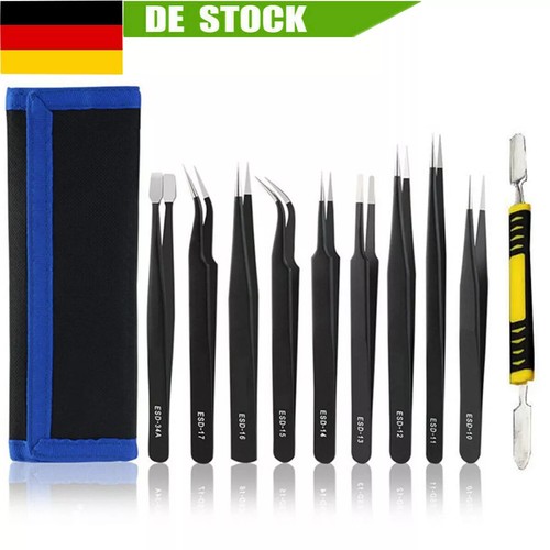 10tlg set pinzetten edelstahl - 10tlg,