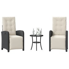 3-tlg. Bistro-Set mit Kissen
