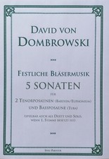 Musiknoten: Festliche Bläsermusik-5 festliche Trios für 2 Posaunen und Tuba