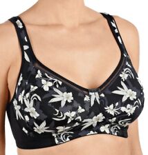 Schicker KOMFORT-BH schwarz-grau-altweiss OHNE BÜGEL 80 85 90 95 100 CUP D NEU