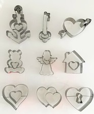 Birkmann Keksausstecher Herz Schlüssel Anker Engel  Ausstechform Ausstecher Set