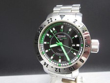 G656  Luxus " INSIGNUM Green Ocean GMT "  Automatic  Armbanduhr  ⭐⭐
