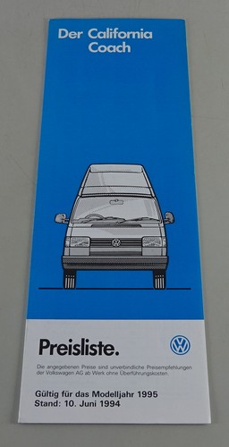 Preisliste wohnmobil - vw, t4