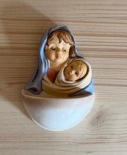 Wand-Weihwasserschale Maria mit Kind – Marienfigur / Madonnenfigur / religiöse D