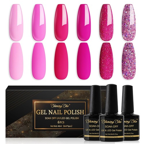 Pink gel nagellack set - gel,