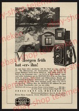 Reklame Zeiss Ikon Ikoflex III Feinmechanik Reichspost Briefkasten Dresden 1938!