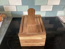 Schuhputz-/Polierkasten Holz plus Zubehör super gebrauchter Zustand