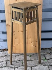 Jugendstil Blumensäule  Blumen tisch Holz Eiche Blumenständer ANTIK