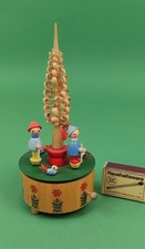 Top putzige Spieluhr Erzgebirge * siehe Video Bild 2 * Hirten Bub Mädchen Vogel