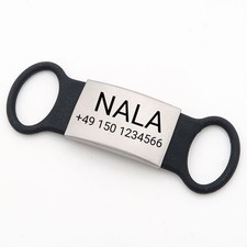 Klapperfreie Hundemarke mit Gravur Individuell Geräuschlos Tiermarke Hund Katze