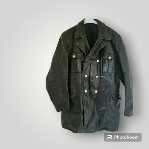 Vintage polizei lederjacke - polizei,