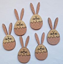 Streu - Deko 6 Hasen aus Holz