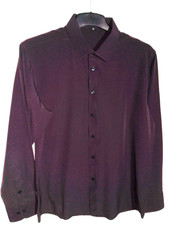 Modisches und Schlichtes Herren Langarm Hemd***Weinrot***Gr M