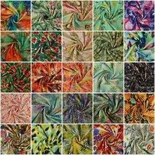 Leinen Viskose Stoff Floral Blumen Muster Viscose Bekleidungsstoff Kleid Deko