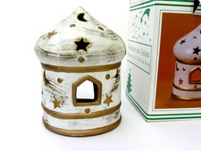 Windlicht Terracotta Haus / Kirche Höhe: 16 cm Weihnachten / Advent OVP / Deko