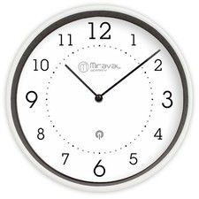 Design Funk-Wanduhr mit Kunststoffgehäuse 250 mm geräuschlos