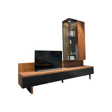 Team 7 Anbauwand Cubus CWW114B Nussbaum Naturöl 9 Griff Touchbeschlag TB