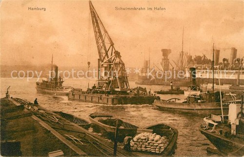 Hamburg city schwimmkran - schwimmkran, im