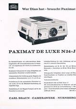 Braun Werbeanzeige Werbung Paximat de Luxe #9 ÜG