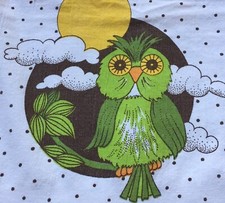 Vintage Stoff Eule 100 x 35