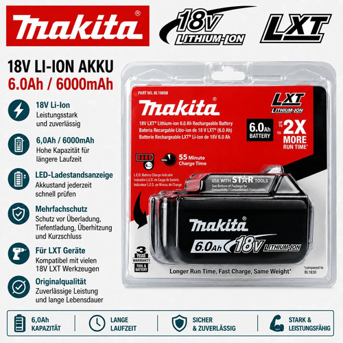 Original akku makita bl1860b - akku,
