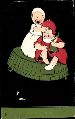 Künstler kinder fürchten - ak,
