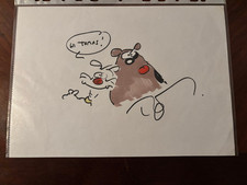 Ralf König original Zeichnung u. Autogramm auf A4 Blatt