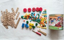 Schraubenspiel für Kinder, ca. 135 Teile, incl. Werkzeug, Konstruktionsbausteine