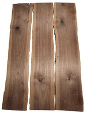 3x Walnuss Holz Nussbaumholz 104x19-23cm x 18mm #V8