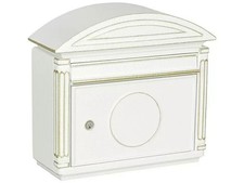 Wandbriefkasten Venezia 1899 W, Aluminium, weiß, 17 x 41,7 x 39 cm - A