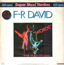 F.R. David Words Vinyl Single