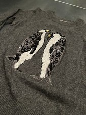 Schöner Weihnachtspullover ~ Pinguine ~ Pailletten ~ Alpakawolle ~ H&M ~ Gr. XS