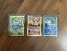 Pokemon Karten Set  Bisaflor & Glurak & Turtok Holo1999 Blastoise, Charizard