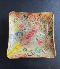 Vintage Aschenbecher Zigarren Bauchbinden Zigarrenbinden Mosaik alt 1950er Jahre