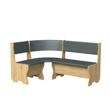 Eckbank Malta Sitzbank Polsterbank Stauraum Truhen Kunstleder Sonoma Eiche grau