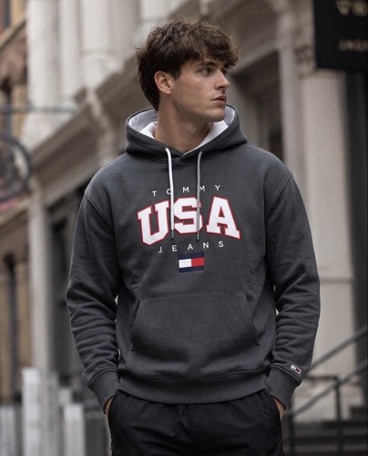 Tommy jeans herren hoodie - jeans,