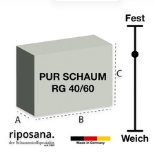 Schaumstoff Poly PUR 40/60 fest Zuschnitt Rechteck Sitzpolster Sitzwürfel