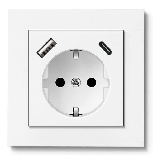 Steckdose mit usb - usb-a, usb-c