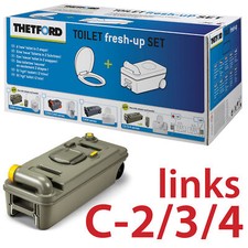 THETFORD FRESH UP SET C2 3 4 CASSETTE CAMPING ABWASSER FÄKALIENTANK LINKS NEU