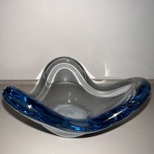 1962 Per Lutken Holmegaard Denmark Mid Century Eisblau Schale