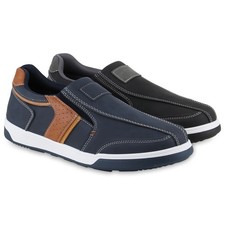 Herren Sneaker Slip Ons Slippers Bequeme Profil-Sohle 840002 Schuhe 