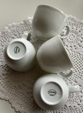 4 Tassen Kaffeetassen  Arzberg Swingline Weiß Porzellan Ersatzteil Top Zustand