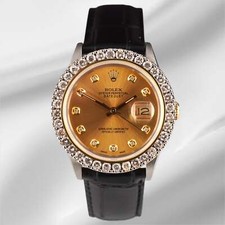 Rolex Datejust 36Mm 2-Ton 2,50Ct Gold Diamanten Zifferblatt Herren Uhr