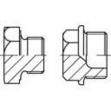 TOOLCRAFT 141983 M18 Außensechskant DIN 7604 Stahl 25 St. Verschlussschrauben