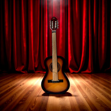 EKO GUITARS – CS-2 SUNBURST Klassikgitarre Studio-Serie, Maßstab 1/2, Farbe Sunb