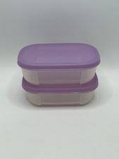Tupperware 2 Vorratsbehälter Dosen 11,3x7,5x4 cm Kühlschrank-System 140ml Lila