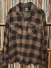 DICKIES Hemd Sacramento XL / L braun Schwarz  Kariert Flanellhemd 