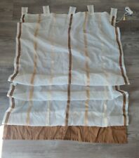 Raffgardine, Scheibengardine, weiß/braun 